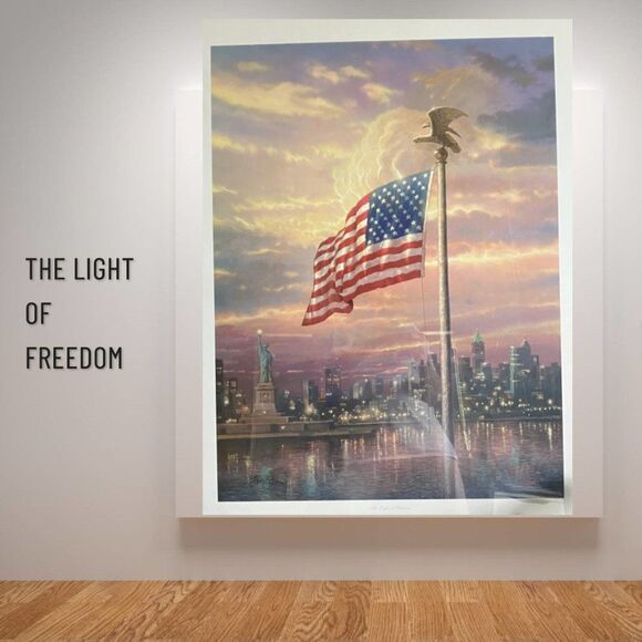 Thomas Kinkade Other - "The Light of Freedom" by Thomas Kinkade Offset Lithograph